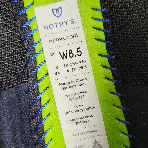 Rothy's The Point Mary Jane Bow Tie Ballet Flat Shoe Black 8.5 - Picture 12 of 12